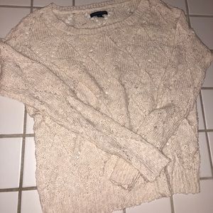White thin sweater ~ Perfect for fall